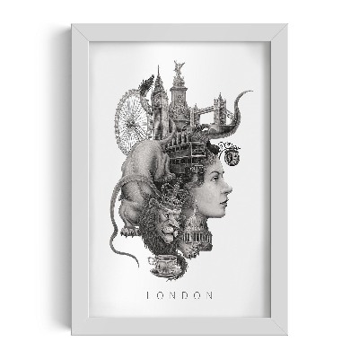 Fehér keret kép London Fekete-fehér