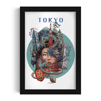 Fekete keretes kép Tokió