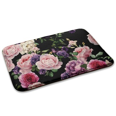 Szőnyeg Virágok fekete háttéren