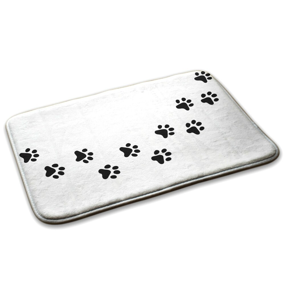 Konyhai szőnyeg Lábnyomok fehér alapon