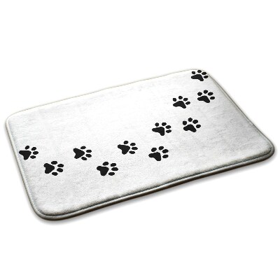 Konyhai szőnyeg Lábnyomok fehér alapon