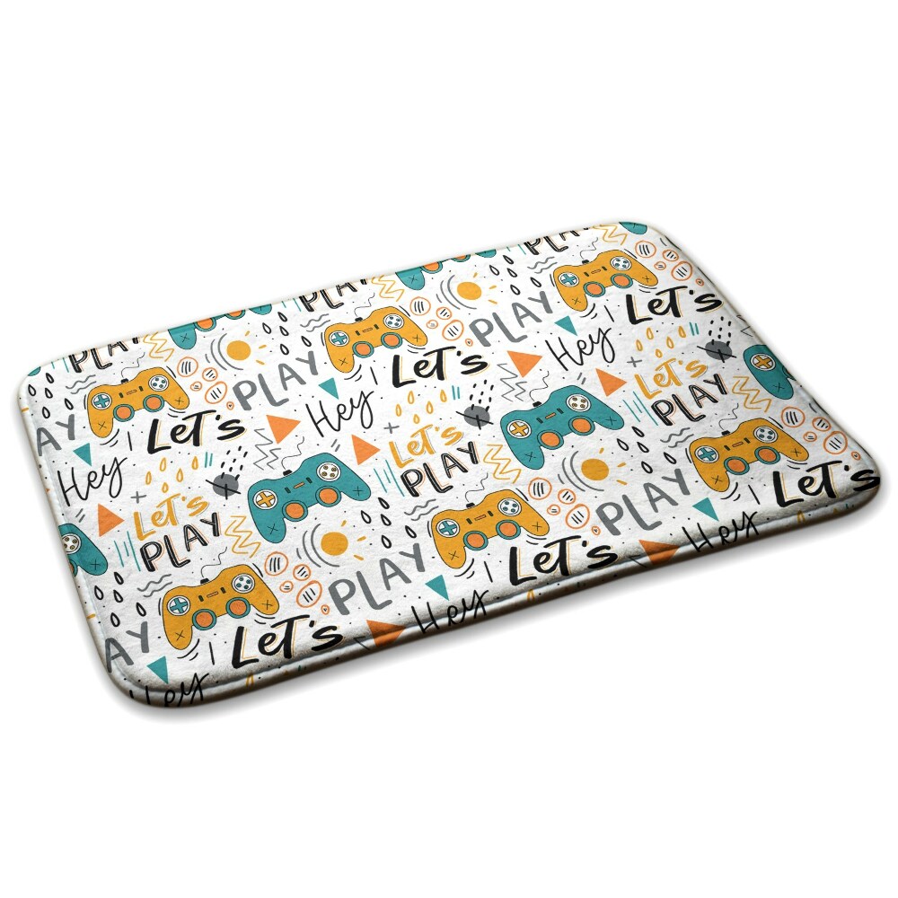 Konyhai szőnyeg Játékvezérlők és „Let's Play” feliratok