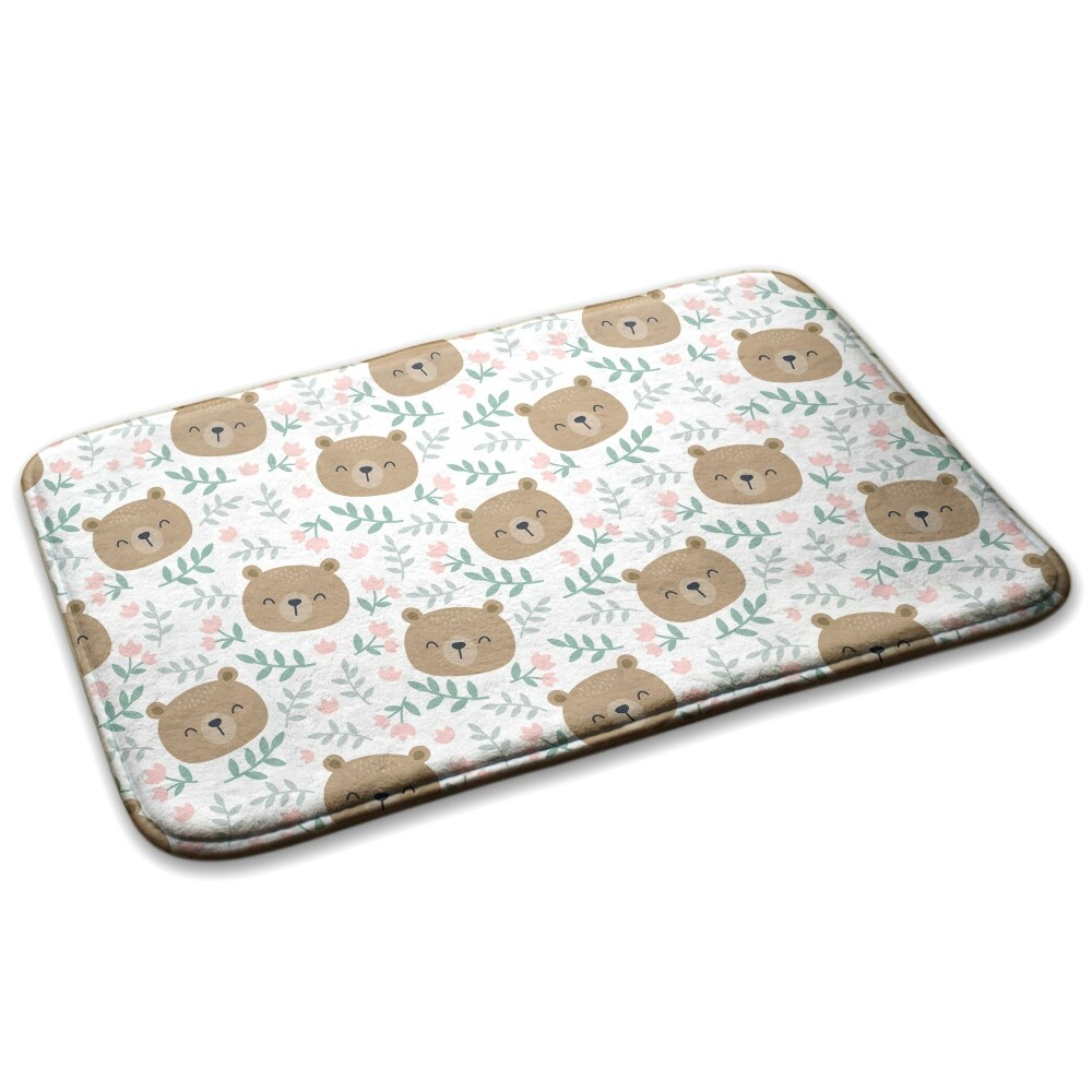 Konyhai szőnyeg Medvék és virágok