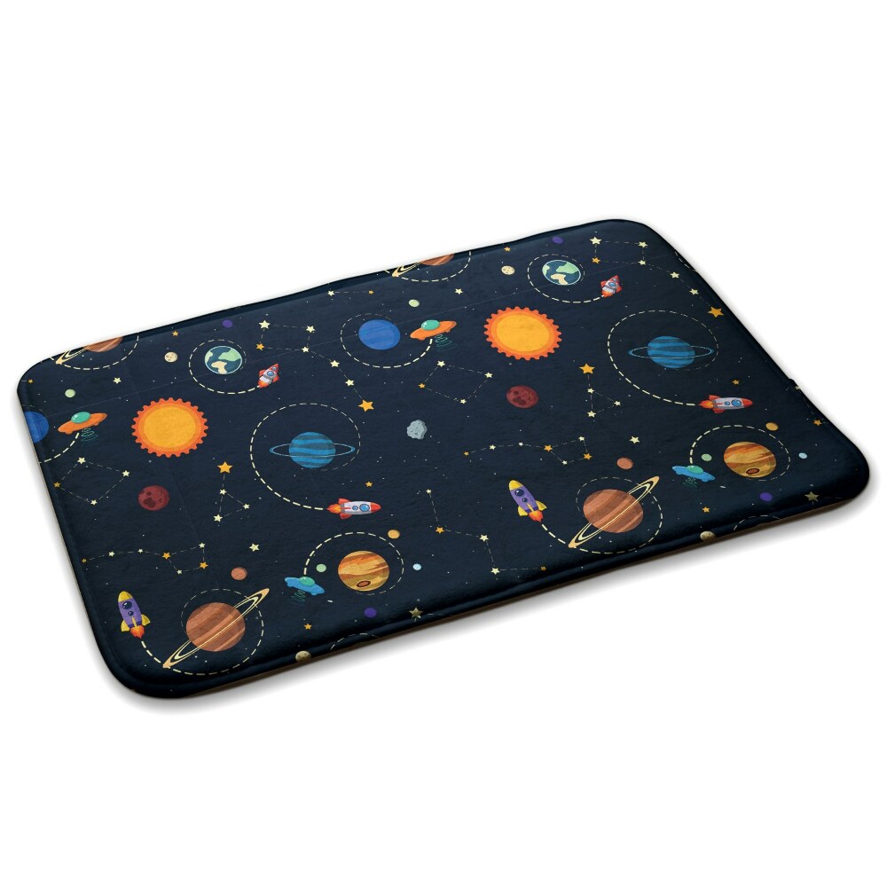 Konyhai szőnyeg Kozmikus motívum bolygókkal és rakétákkal
