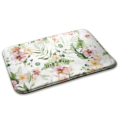 Konyhai szőnyeg Virágmotívum levelekkel és virágokkal