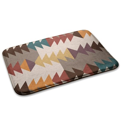 Konyhai szőnyeg Színes cikkcakkok és háromszögek