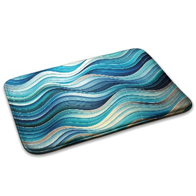 Gyerek szőnyeg Hullámos vonalak a kék árnyalataiban