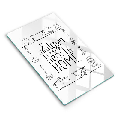 Üveg vágódeszka fényképpel Felirat, mondat