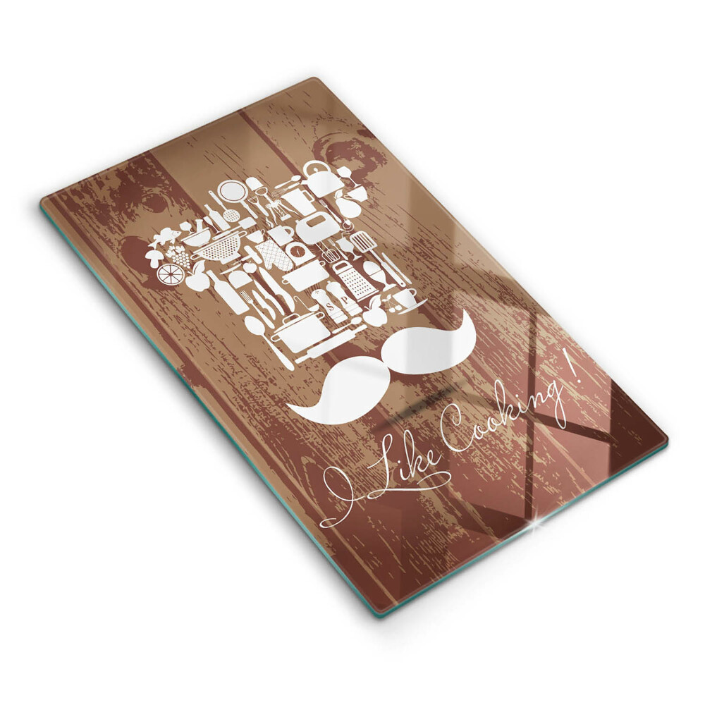 Üveg vágódeszka Felirat Szeretek főzni