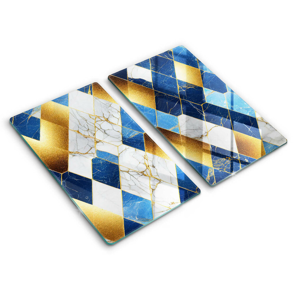 Edzett üveg vágódeszka Arany rombusz alakú márvány 2 darab