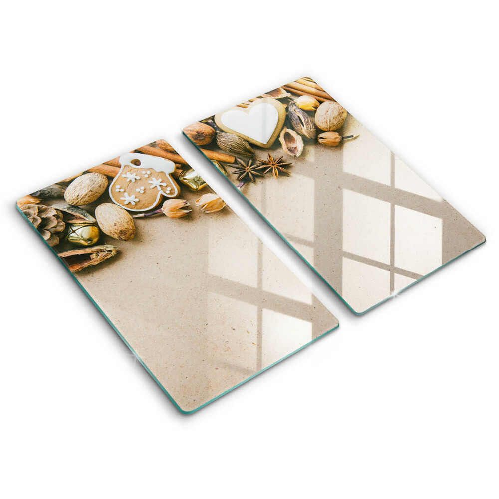 Üveg vágódeszka Karácsonyi díszek 2 darab