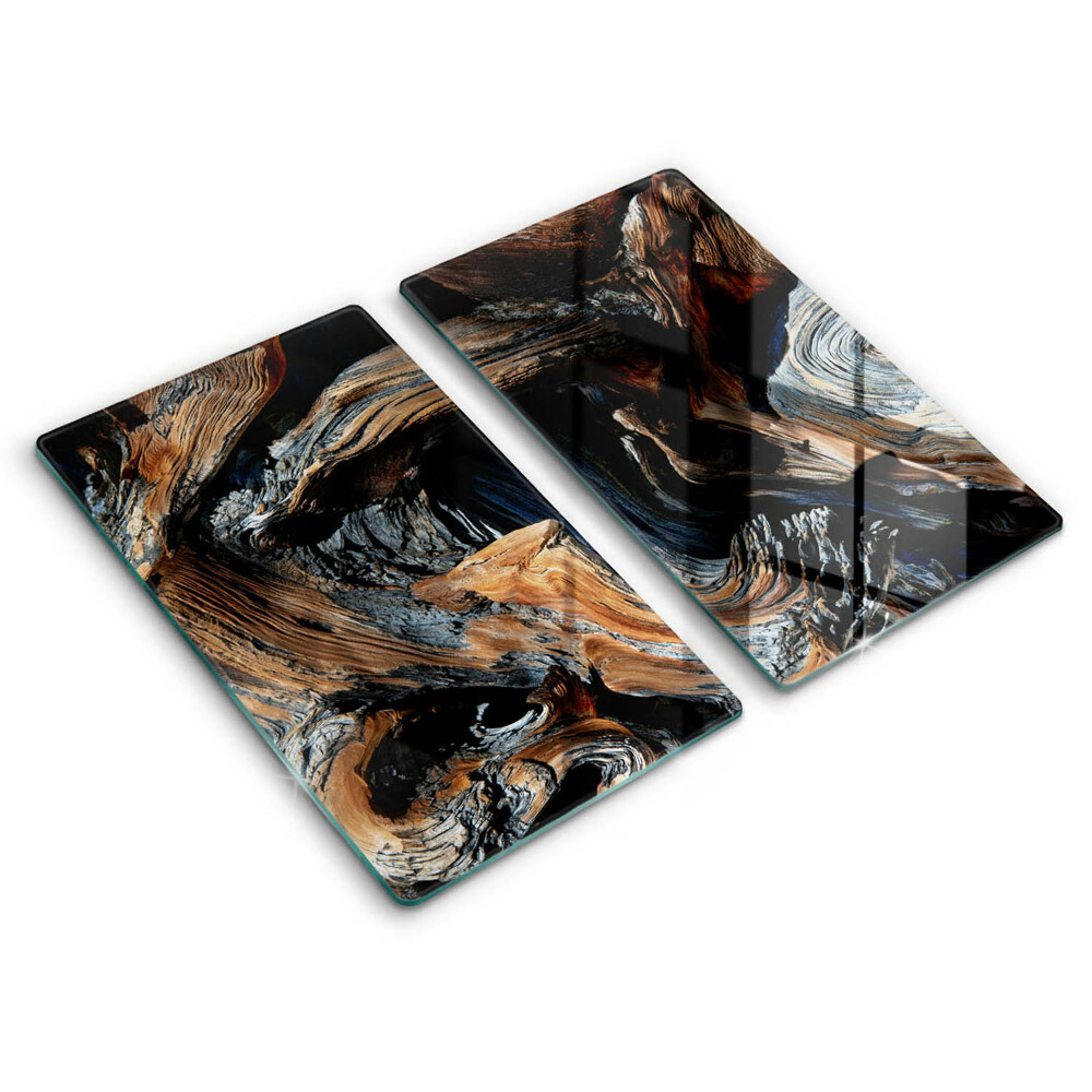 Edzett üveg vágódeszka Absztrakt minta 2 darab