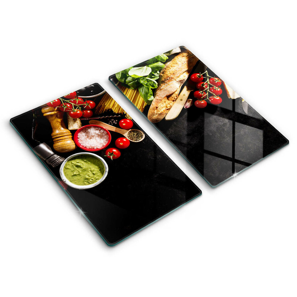 Üveg vágódeszka Olasz összetevők és fűszerek 2 darab