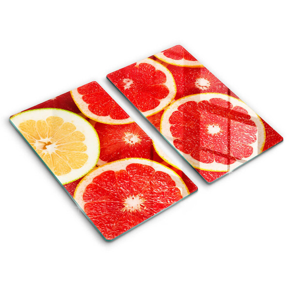 Edzett üveg vágódeszka Grapefruit szeletek 2 darab