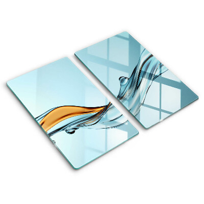 Üveg vágódeszka Víz kék háttéren 2 darab
