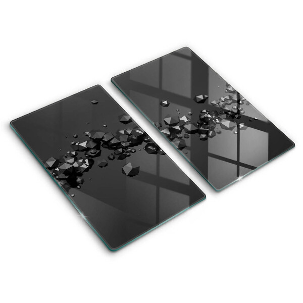 Edzett üveg vágódeszka 3D formák absztrakt 2 szt.