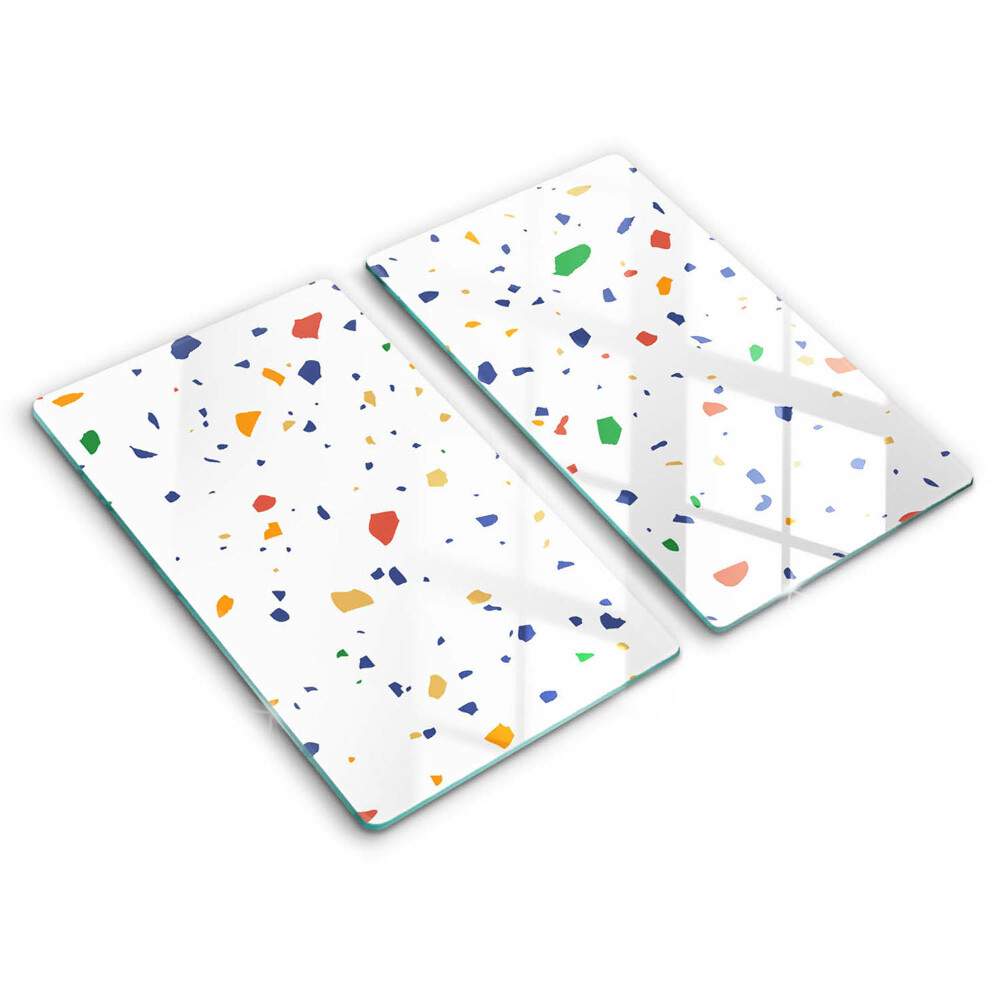 Üveg vágódeszka Színes kőedény 2 darab