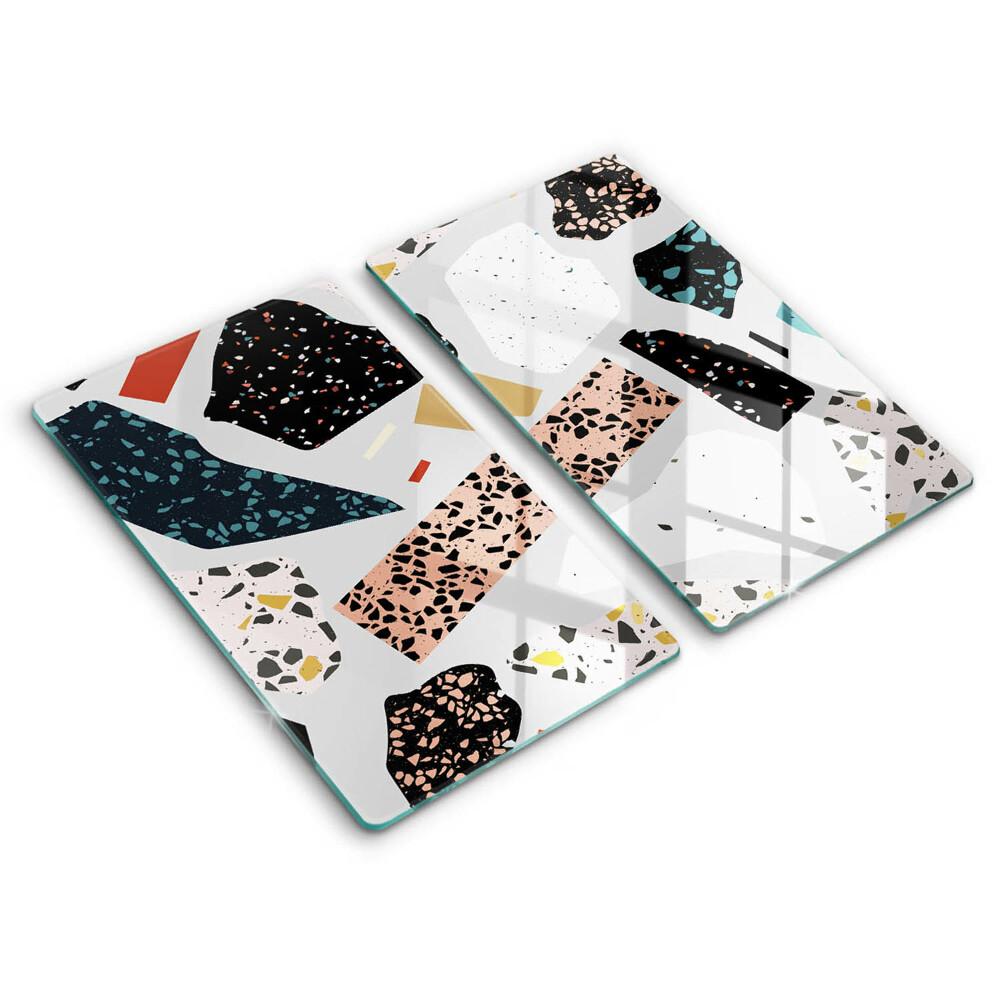 Edzett üveg vágódeszka Kőből készült kőedények 2 darab