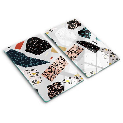 Edzett üveg vágódeszka Kőből készült kőedények 2 darab