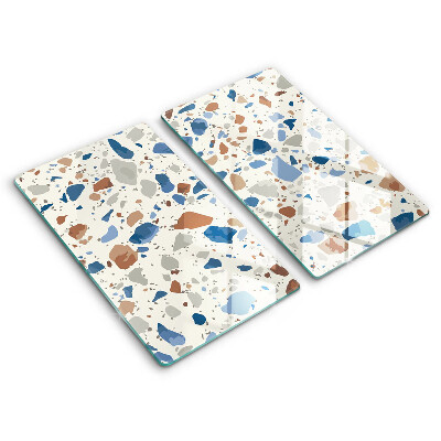 Üveg vágódeszka Dekoratív kövekből készült kő 2 darab