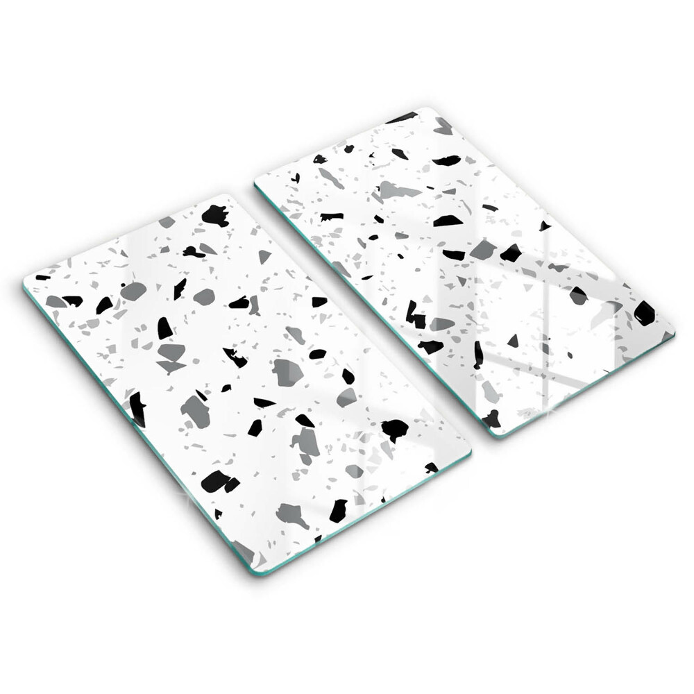 Edzett üveg vágódeszka Dekoratív kőedény 2 darab