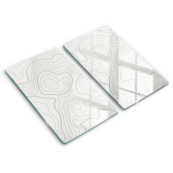 Üveg vágódeszka Line-art design 2 szt.