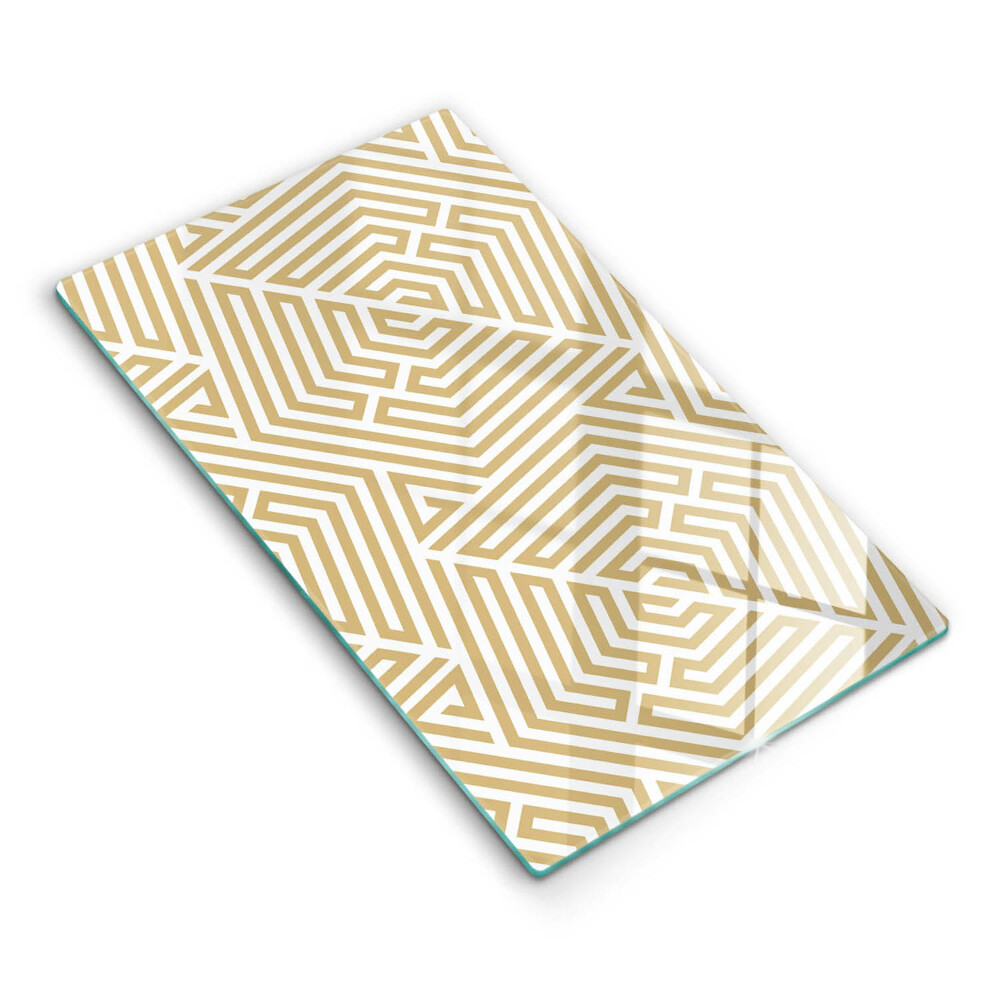 Üveg vágódeszka fényképpel Geometrikus vonalak