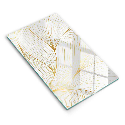 Üveg vágódeszka fényképpel Modern vonalak minta