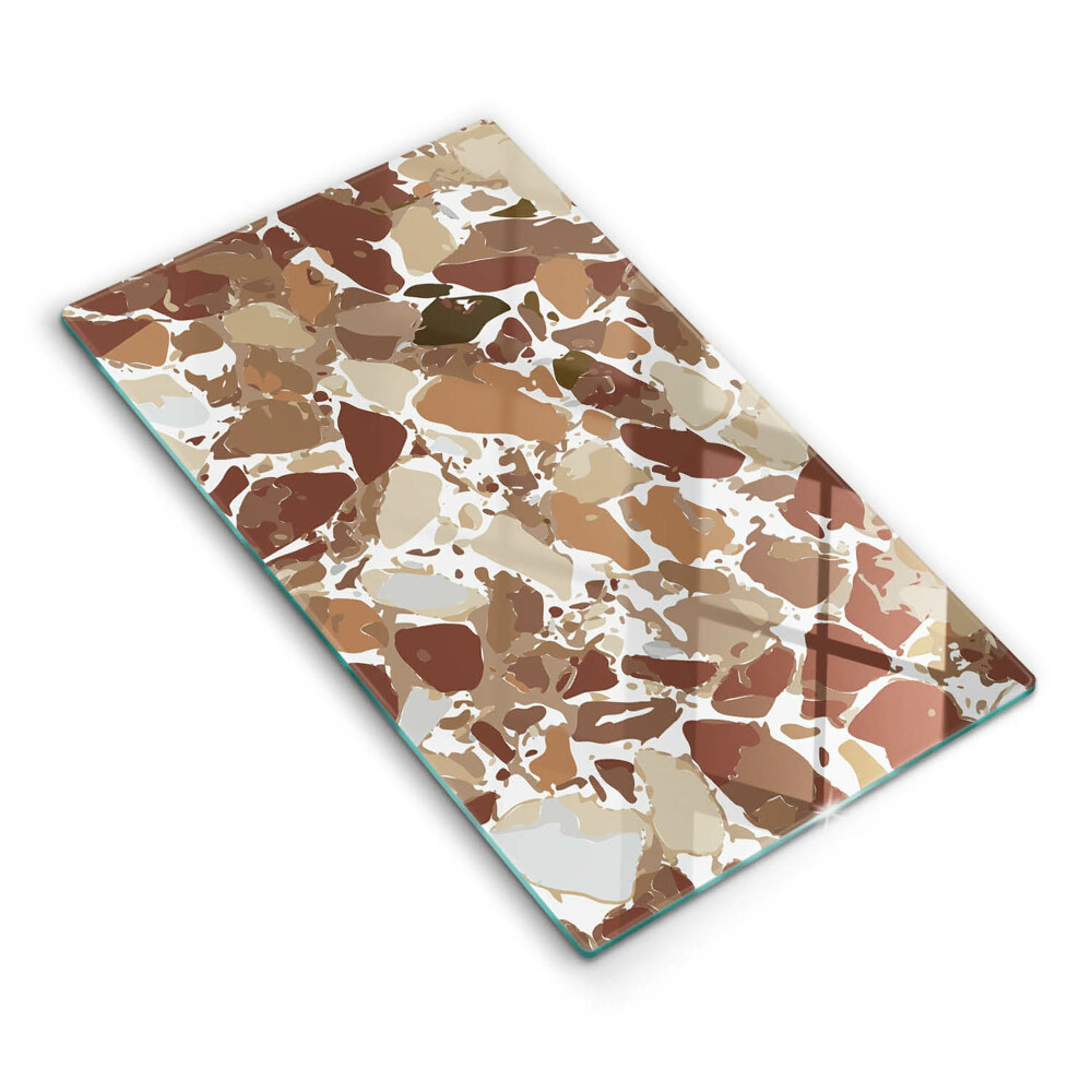 Üveg vágódeszka fényképpel Kő dekoratív folt