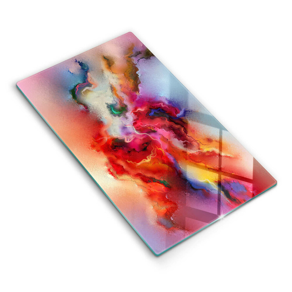 Üveg vágódeszka fényképpel Füstös absztrakció