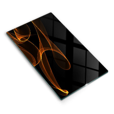 Üveg vágódeszka fényképpel Absztrakt vonalak