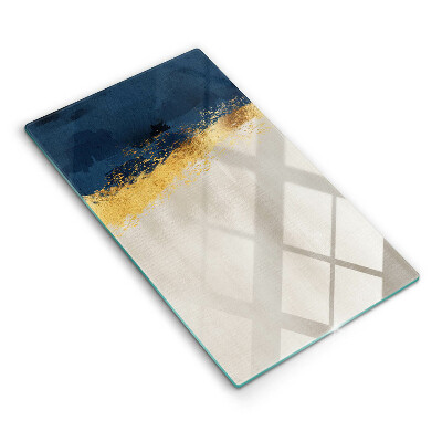 Üveg vágódeszka fényképpel Absztrakt arany