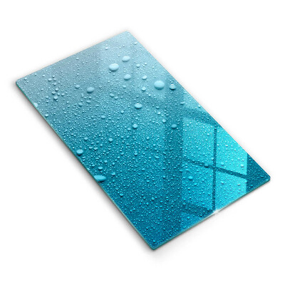 Üveg vágódeszka fényképpel Vízcseppek