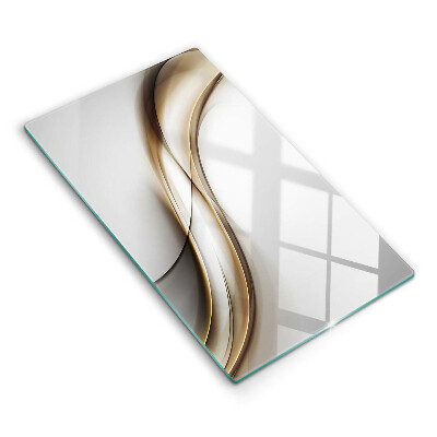 Üveg vágódeszka fényképpel Gyengéd vonalak absztrakció