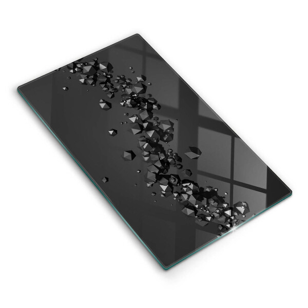 Üveg vágódeszka fényképpel 3D absztrakt formák