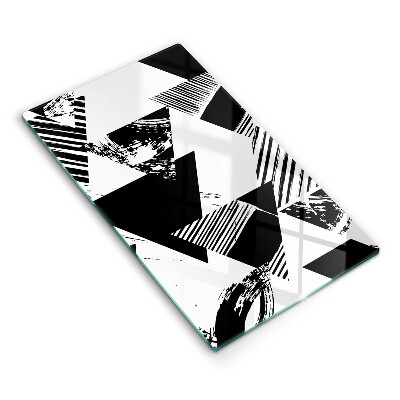 Üveg vágódeszka fényképpel Geometrikus háromszögek