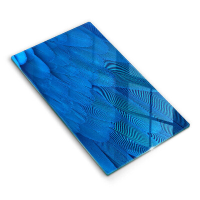 Üveg vágódeszka fényképpel Madártollak