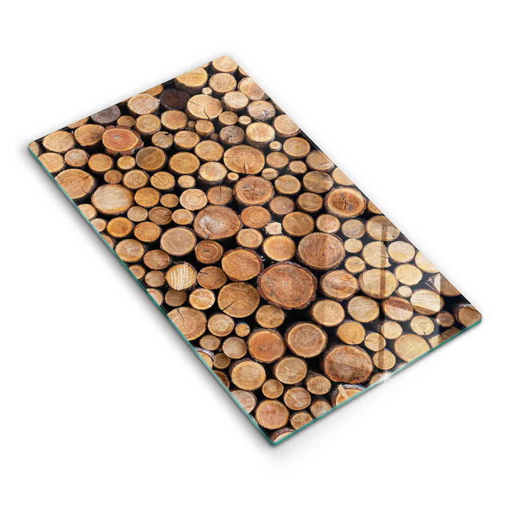 Üveg vágódeszka fényképpel Fatörzsek