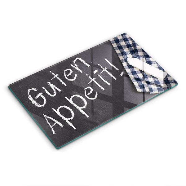 Üveg vágódeszka Felirat Guten Appetit!