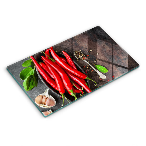 Üveg vágódeszka Piros chilipaprika