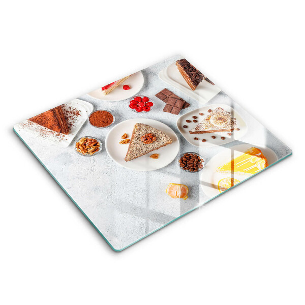 Edzett üveg vágódeszka 60x52 cm Torta édesség
