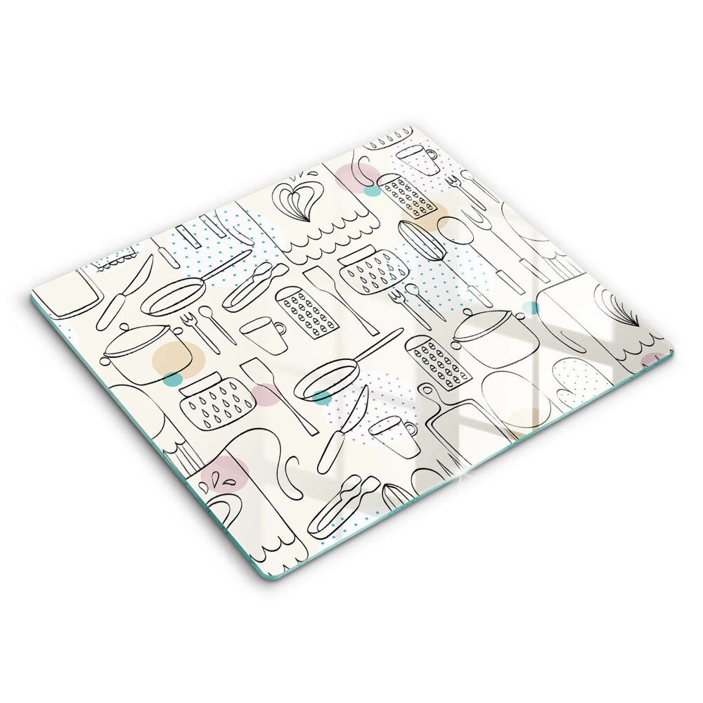 Edzett üveg vágódeszka 60x52 cm Konyhai kiegészítők