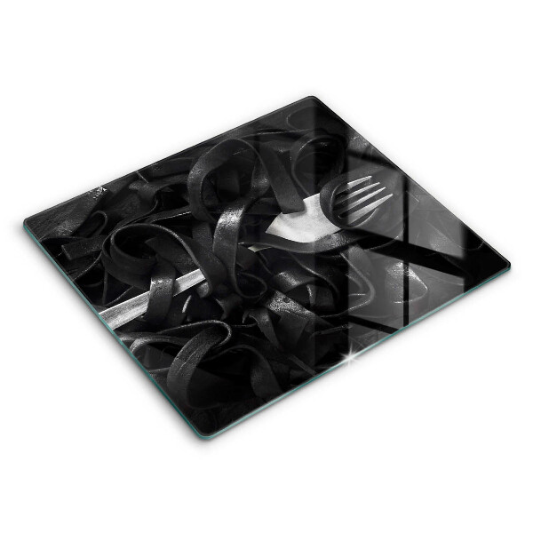 Edzett üveg vágódeszka 60x52 cm Fekete Tagliatelle tészta