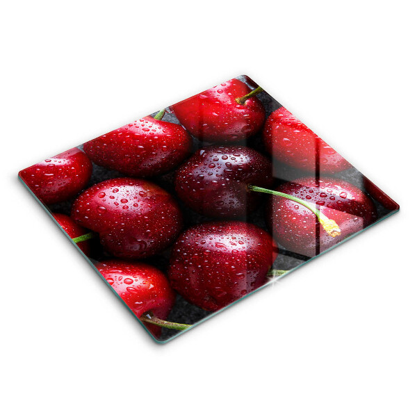 Edzett üveg vágódeszka 60x52 cm Közelkép cseresznye