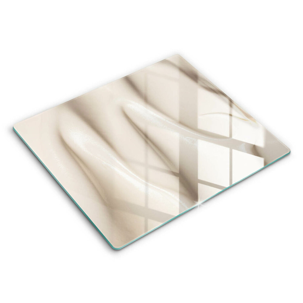 Edzett üveg vágódeszka 60x52 cm Krémes fagylalt