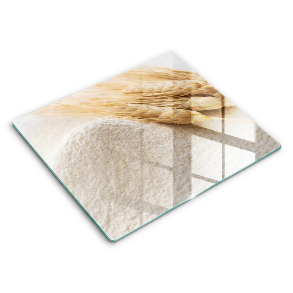 Edzett üveg vágódeszka 60x52 cm Liszt és gabonafüvek