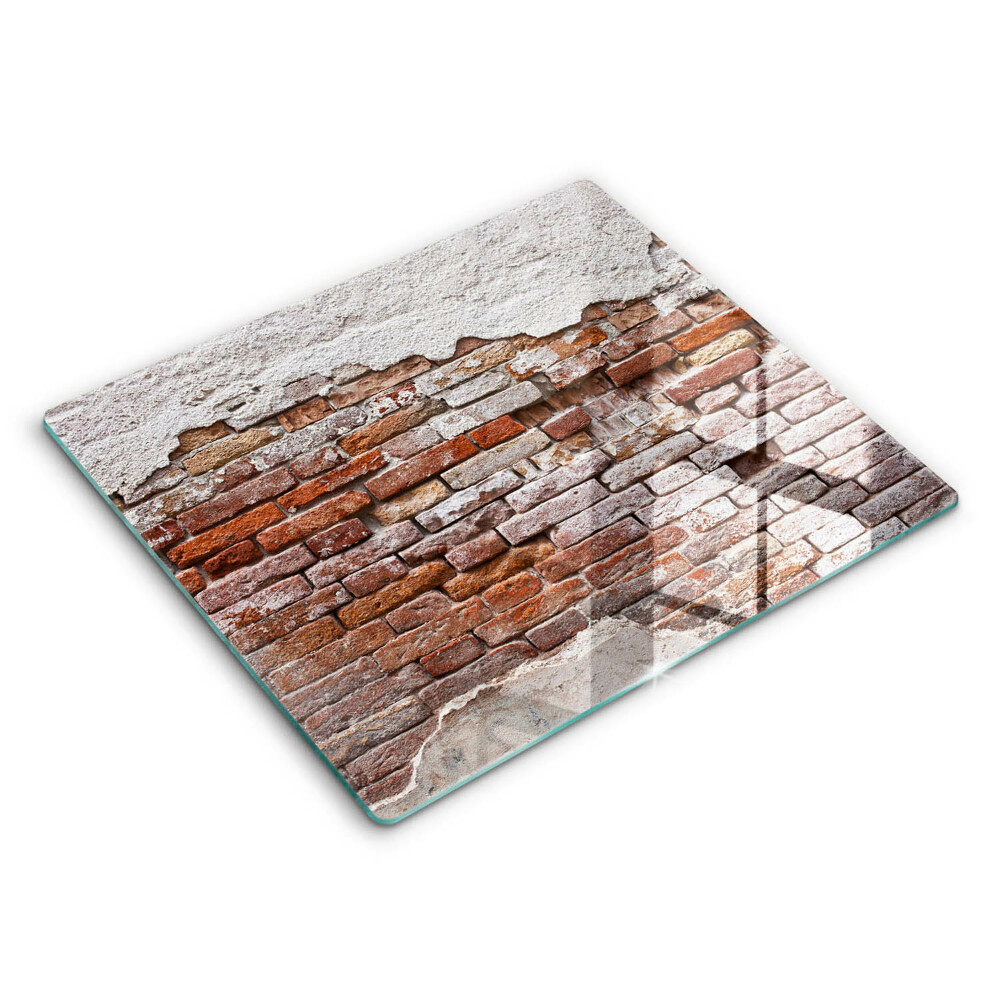 Edzett üveg vágódeszka 60x52 cm Régi téglafal és beton