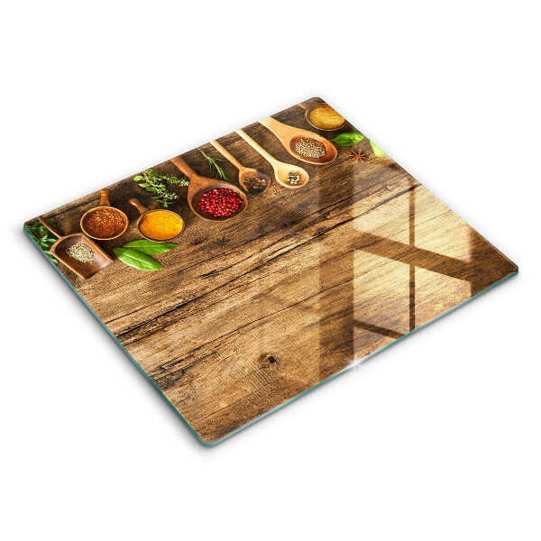 Edzett üveg vágódeszka 60x52 cm Fakanalak fűszerek