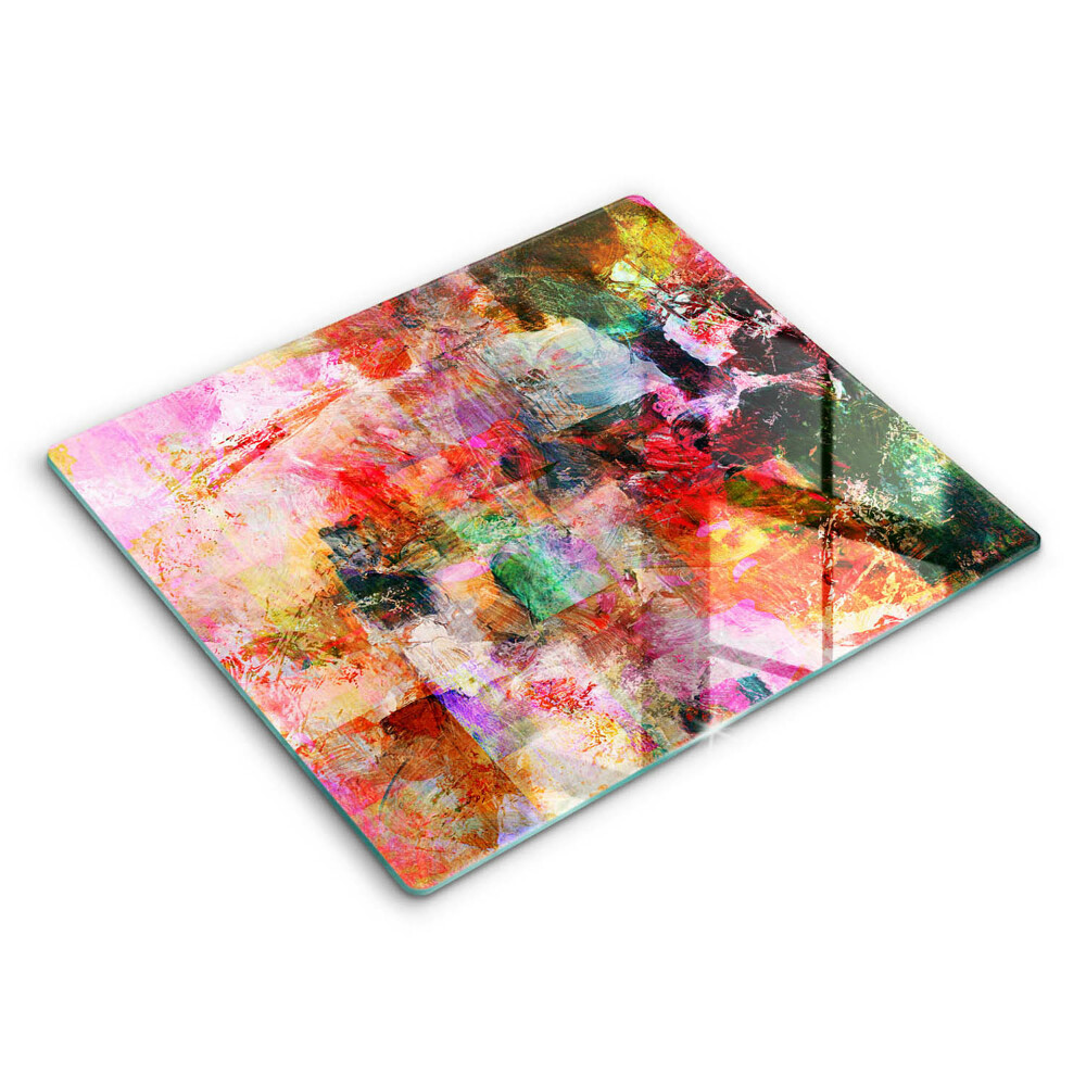 Edzett üveg vágódeszka 60x52 cm Absztrakt festék