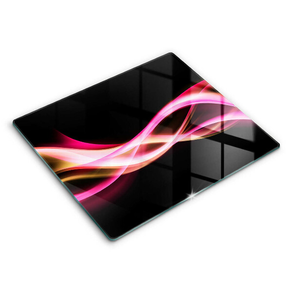 Edzett üveg vágódeszka 60x52 cm Absztrakt neon füst